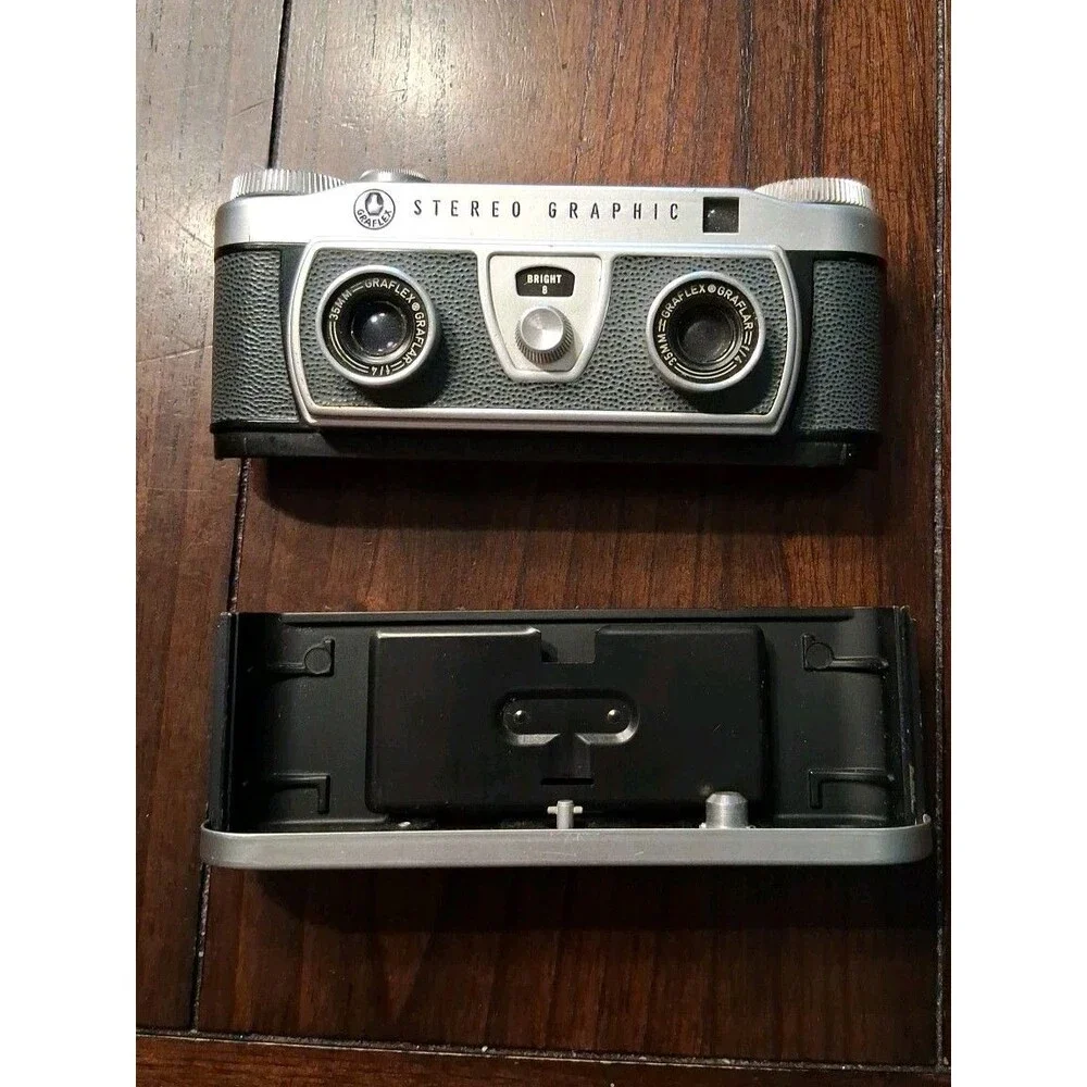Graflex Stereo Graphic Camera 1002396 Vintage Film Camera Untested As Is
